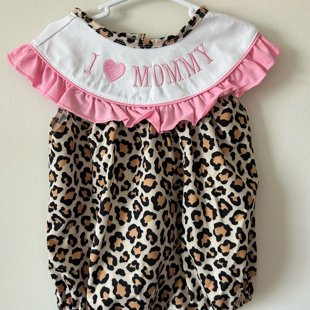 I heart mommy leopard bubble